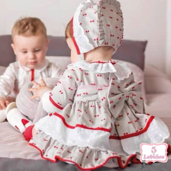 vestido bebé niña gris dolce petit 2019 1