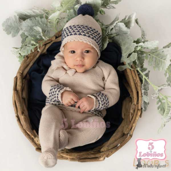 conjunto punto bebé polaina mac ilusion