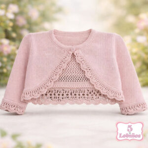 chaqueta corta rosa empolvado bebe y niña mac ilusion verano