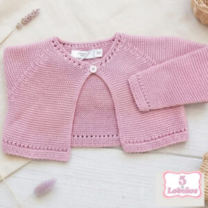 chaqueta corta rosa palo bebe y niña pecesa verano