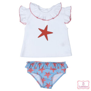 conjunto baño bebe niña estrellas popys verano 2024
