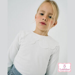Camiseta cuello bordado niña zippy otoño invierno 2024 2025 4