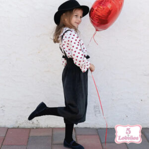 conjunto niña blusa corazones y mono coco acqua otoño invierno 2024 2025