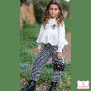 conjunto niña pata de gallo negro nekenia y vera otoño invierno 2024, 2025