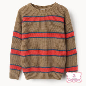 jersey niño marron rayas zippy otoño invierno 2024 2025