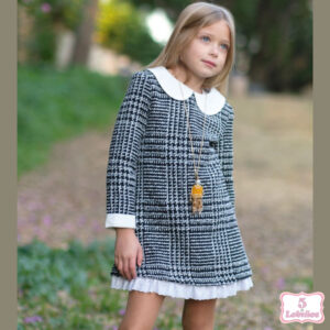 vestido niña pata de gallo negro nekenia y vera otoño invierno 2024,2025
