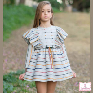 vestido niña rayas multicolor nekenia y vera otoño invierno 2024, 2025