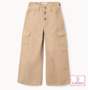 pantalon niña ancho camel zippy otoño invierno 2024 2025