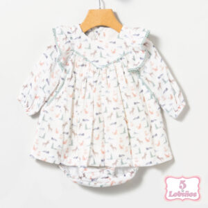 vestido bebe niña coco acqua estampado animales invierno 2024 2025