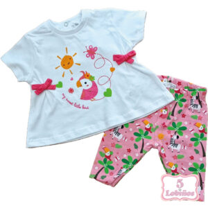 conjunto bebe niña bird street monkey verano 2025