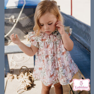 vestido bebe palmeras popys verano 2025