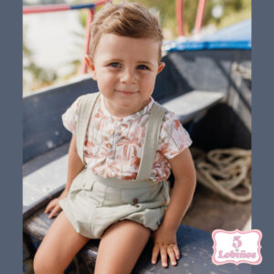conjunto bebe niño tirantes palmeras popys verano 2025