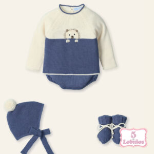 conjunto bebe erizo azul mac ilusion otoño invierno 2025-2026