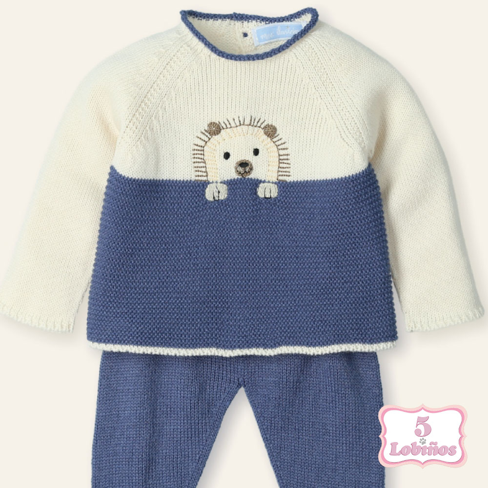 conjunto primeras puestas punto erizo azul mac ilusion otoño invierno 2025-2026 1