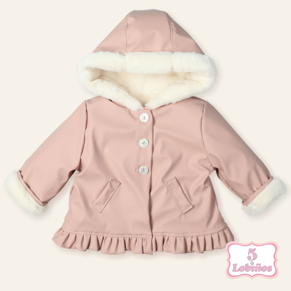abrigo bebe niña aquaprotect rosa empolvado mac ilusion otoño invierno 2025, 2026