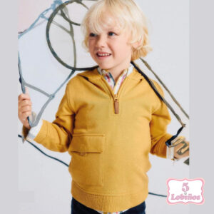 sudadera niño mostaza zippy otoño invierno 2025, 2026