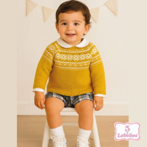 Conjunto bebe niño mostaza otoño invierno 2025 2026