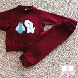 chandal bebe niño burdeos perrito otoño invierno 2025 2026