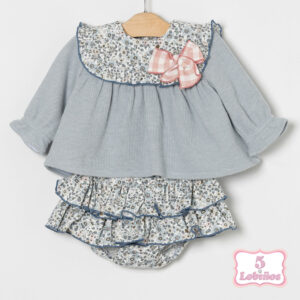 conjunto bebe niña floral vichy coco acqua otoño invierno 2025 2026