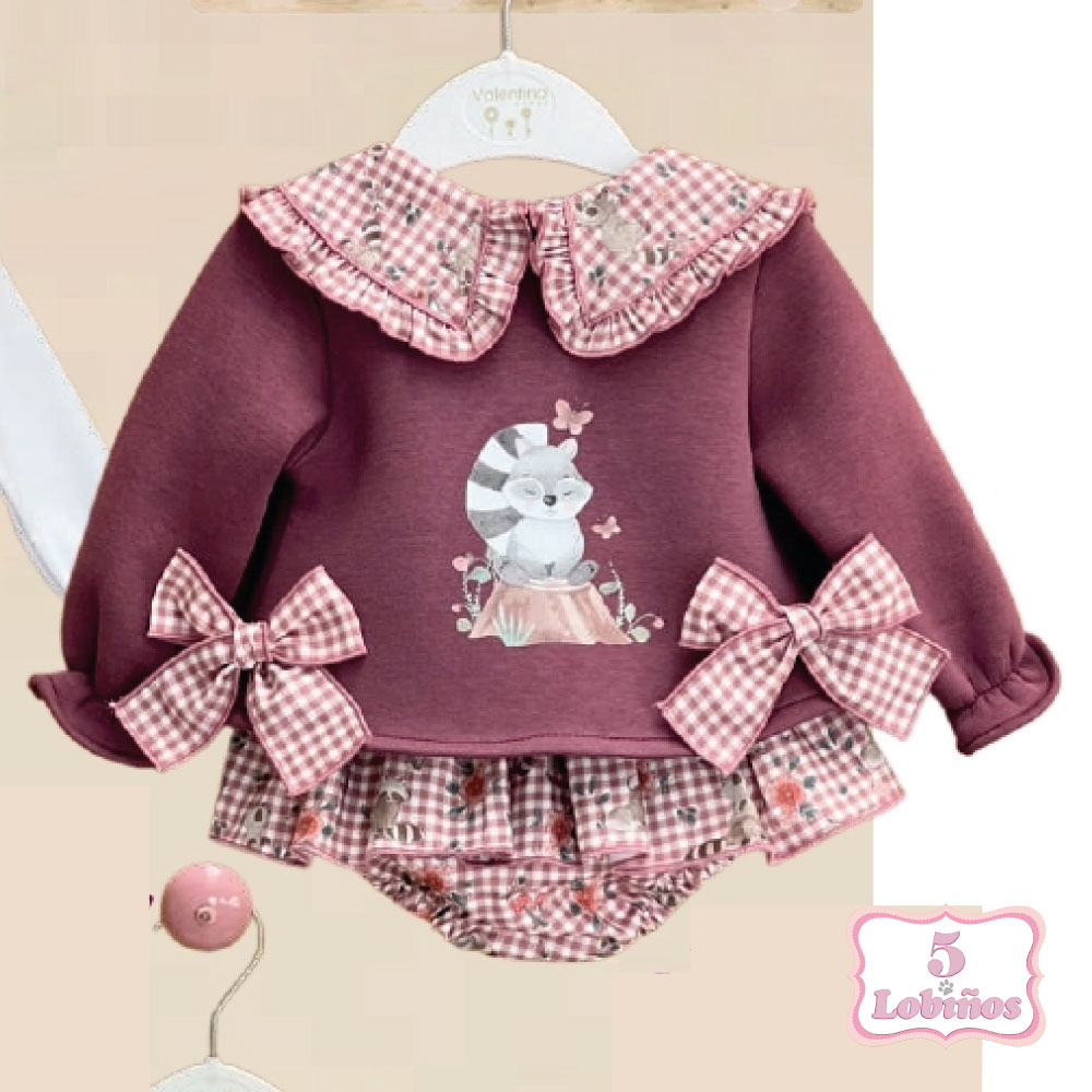 conjunto bebe niña garden pink valentina bebes otoño invierno 2025 2026