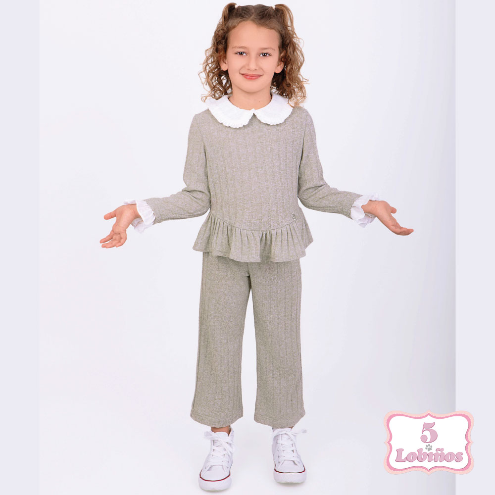 conjunto niña canale kaki nekenia otoño invierno 2025 2026 1