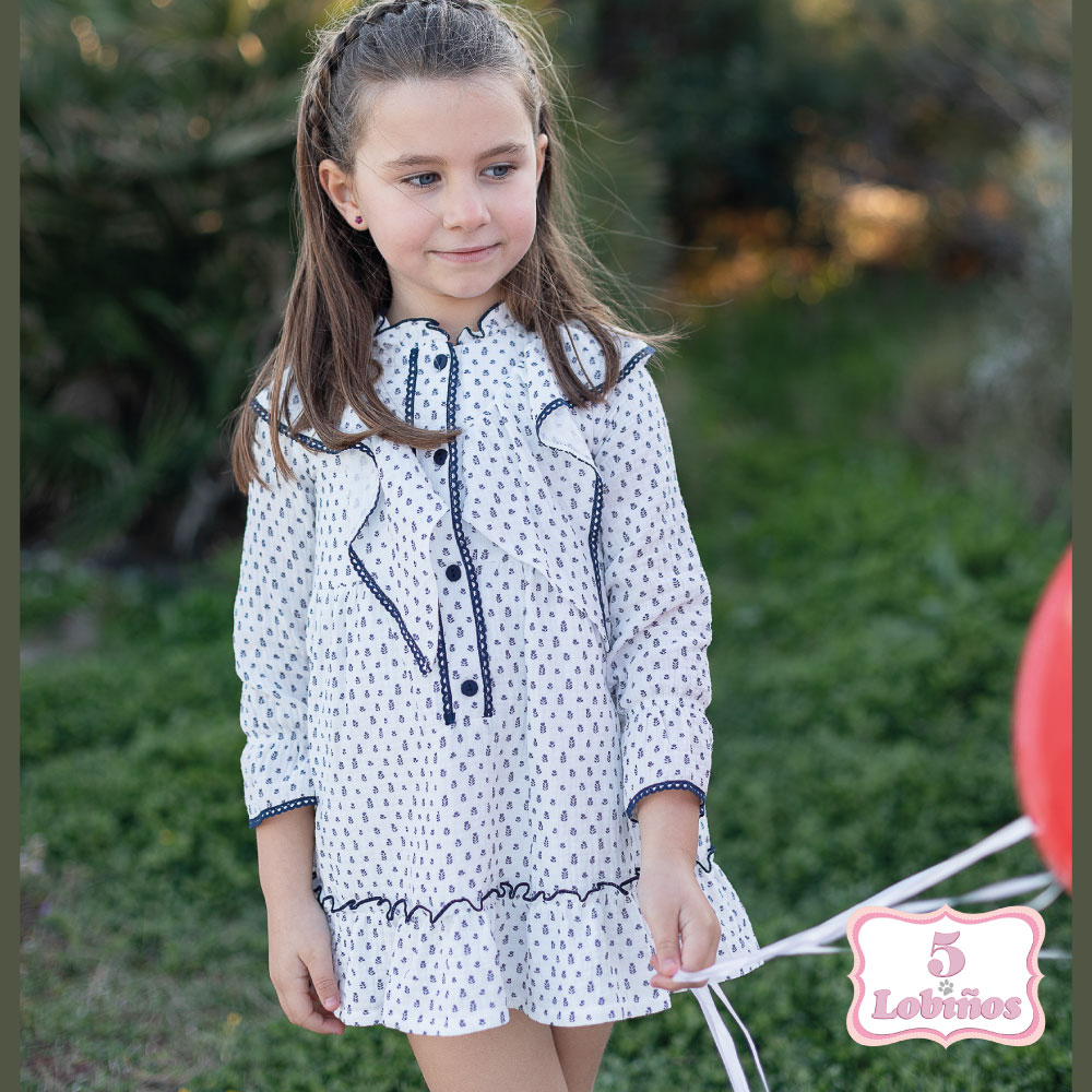 vestido niña flores marino coco acqua otoño invierno 2025 2026
