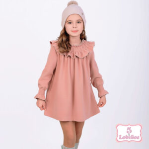 vestido niña la tierra rosa nekenia y vera otoño invierno 2025 2026