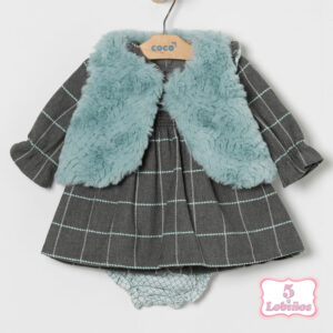vestido y chaleco bebe niña coco acqua otoño invierno 2025 2026
