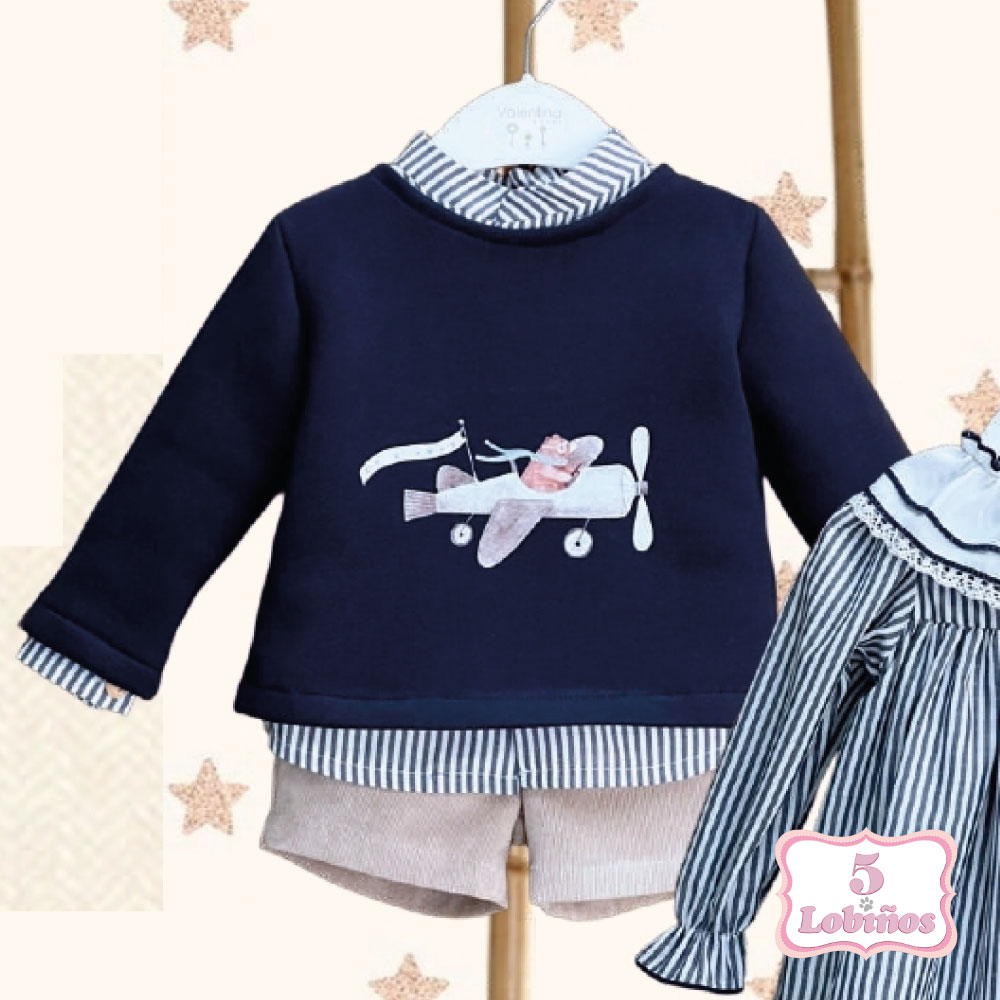 Conjunto bebe niño mateo aviador valentina bebes otoño invierno 2025 2026 1