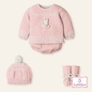 conjunto bebe conejito rosa palo mac ilusion otoño invierno 2025 2026