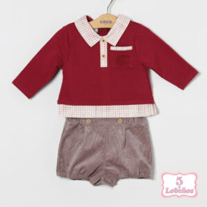 conjunto bebe niño burdeos coco acqua otoño invierno 2025 2026