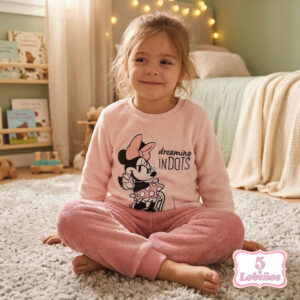 pijama niña minnie invierno rosa