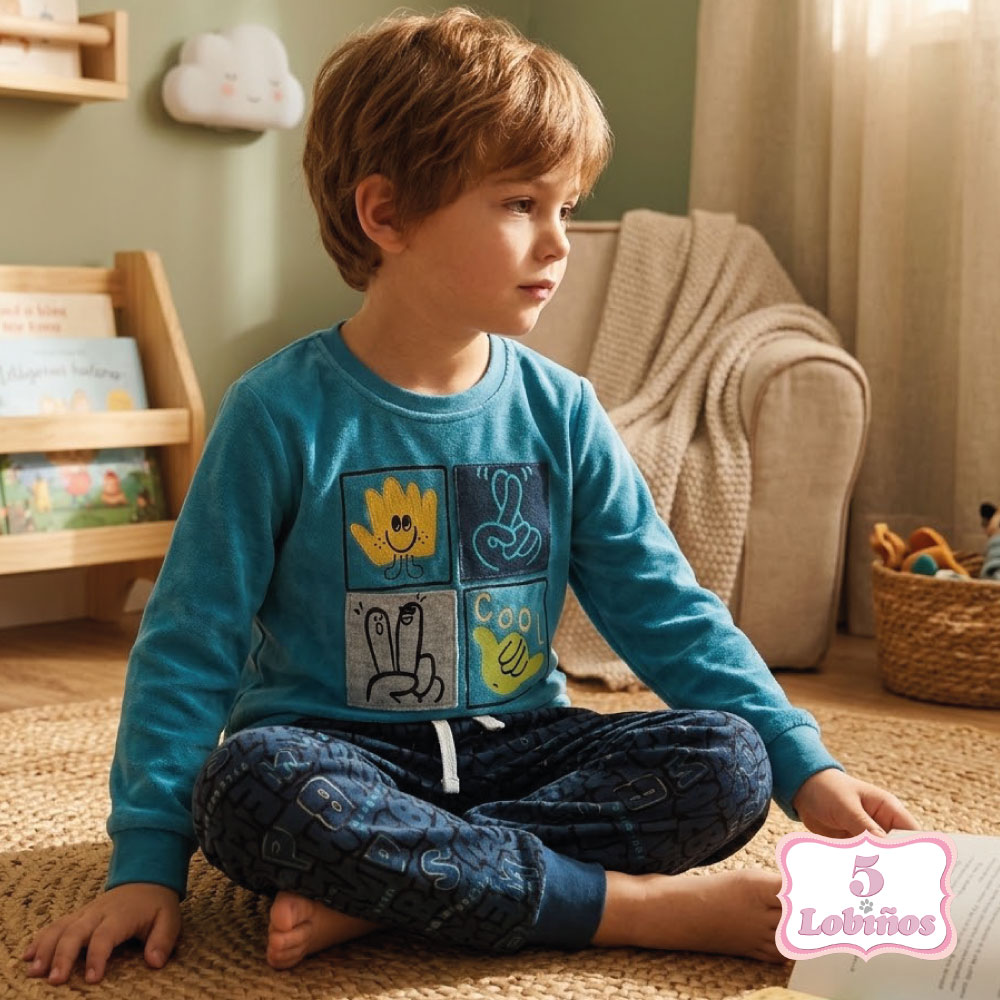 pijama niño terciopelo cool invierno