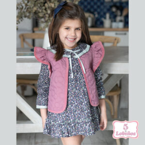 vestido niña flores con chaleco coco acqua otoño invierno 2025 2026