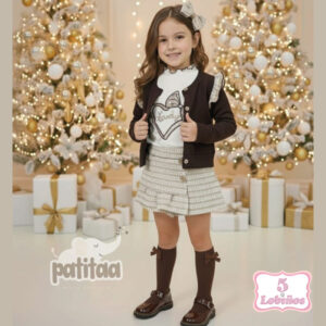 Conjunto niña marrón otoño invierno 2025 2026 1