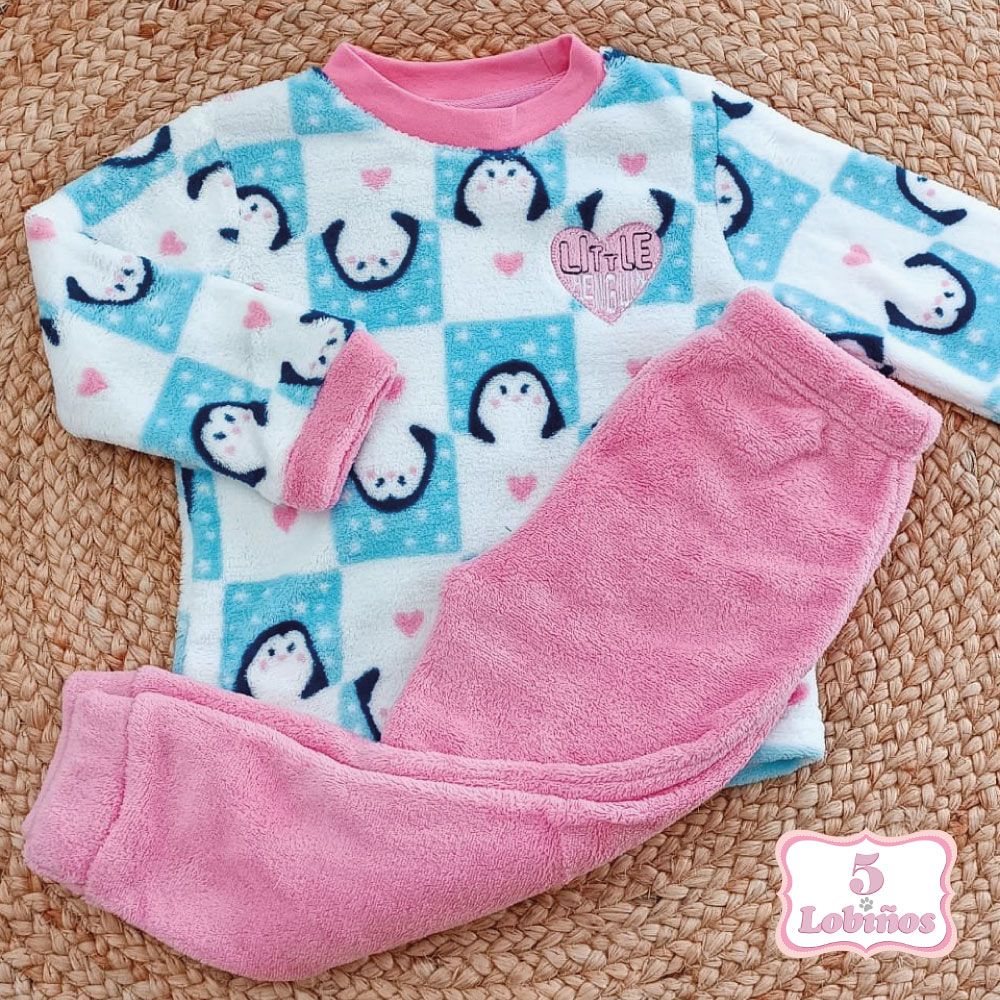 pijama niña coralina pingüinos