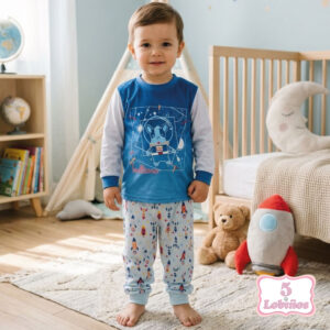 pijama niño spandex cohetes invierno