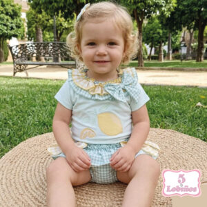 conjunto bebe niña limones verano 2026 3