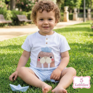 conjunto bebe niño foca verano 2026 3
