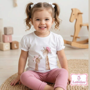 conjunto niña jirafas verano 2026 3