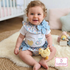 conjunto bebe niña mama gallina verano 2026 3