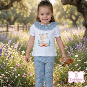 conjunto bebe niña zorrito verano 2026 3