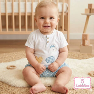 conjunto bebe niño mama gallina verano 2026 3