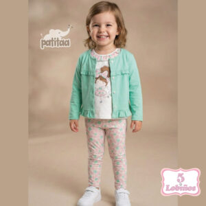 conjunto niña muñeca verde agua patitaa verano 2026