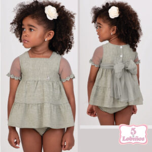 vestido bebe ceremonia magnolia kaki nekenia verano 2026