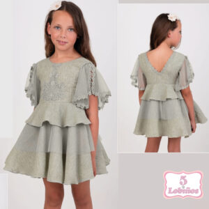 vestido niña ceremonia Magnolia kaki nekenia verano 2026