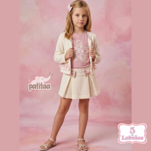 Conjunto niña flor perla patitaa verano 2026