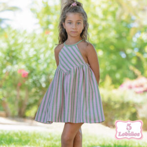 Vestido niña oliva nekenia y vera verano 2026