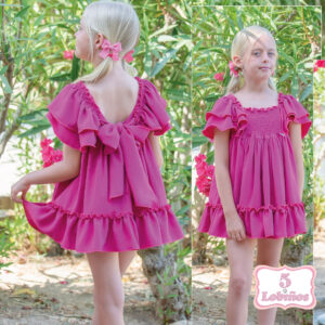 Vestido niña pinar bugambilla nekenia y vera verano 2026