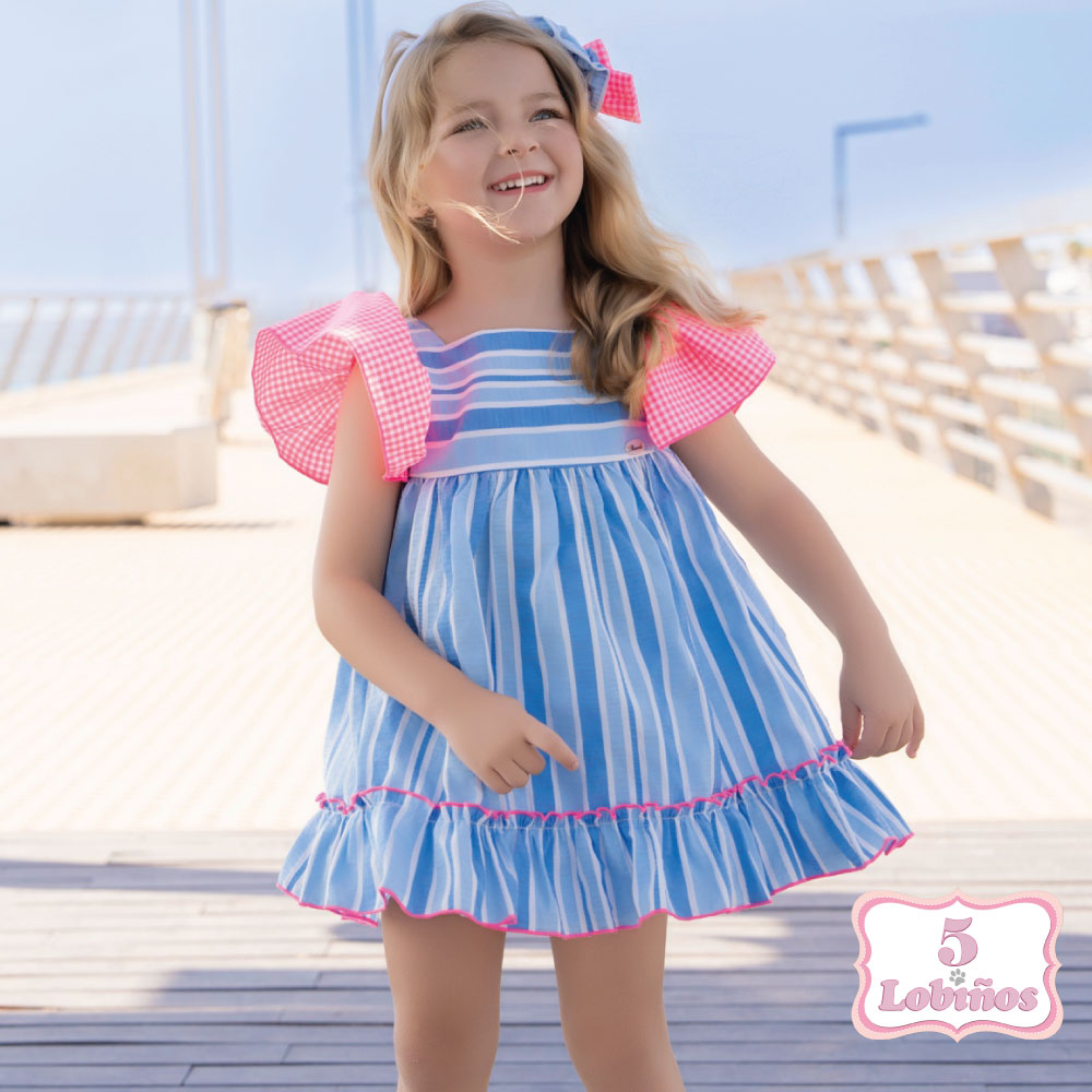 Vestido niña rayas azules miranda verano 2026 1